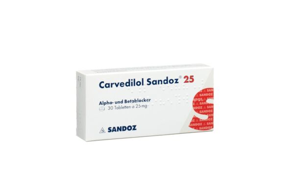 Carvedilol Sandoz Tabl 25 mg 30 Stk