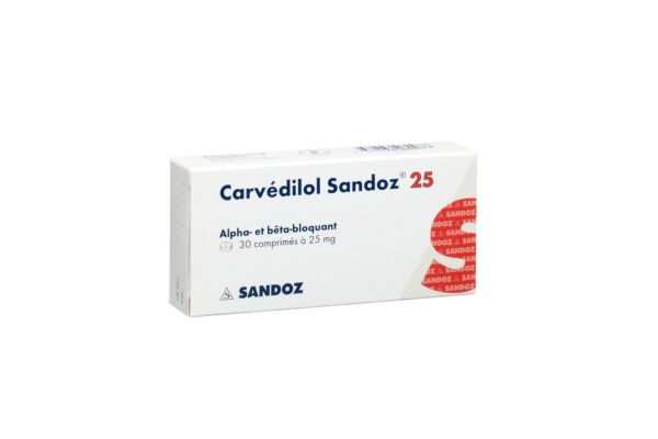 Carvédilol Sandoz cpr 25 mg 30 pce