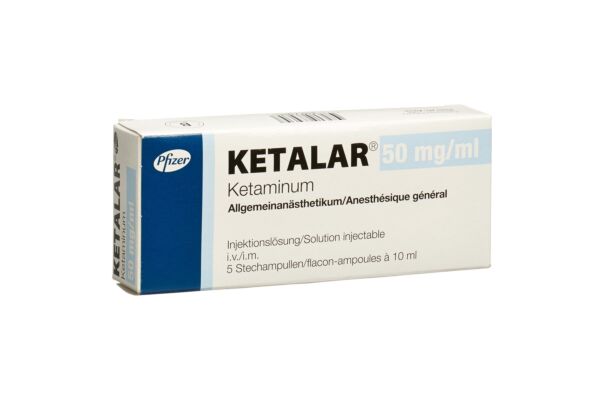 Ketalar Inj Lös 500 mg/10ml 5 Durchstf 10 ml