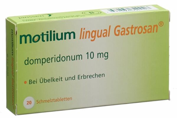 Motilium lingual Gastrosan 10 mg 20 pce