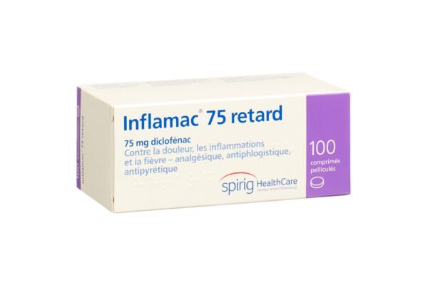 Inflamac retard cpr pell ret 75 mg 100 pce