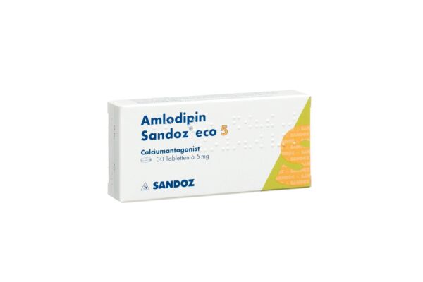 Amlodipin Sandoz eco Tabl 5 mg 30 Stk