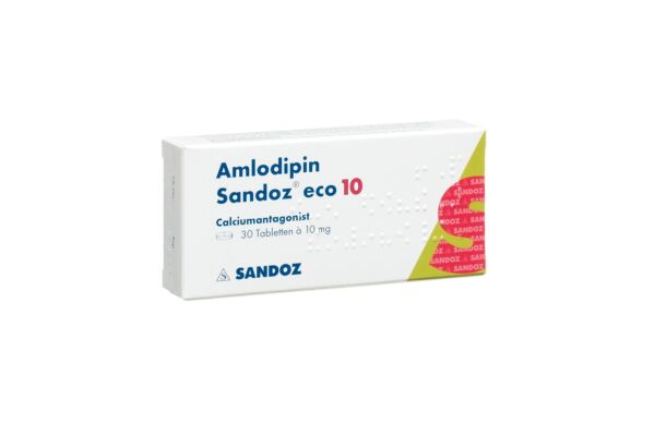 Amlodipin Sandoz eco Tabl 10 mg 30 Stk
