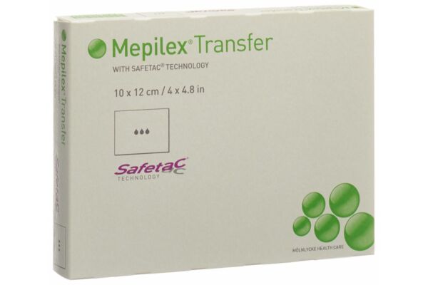 Mepilex Transfer Safetac pansement vulnéraire 10x12cm silicone 5 pce