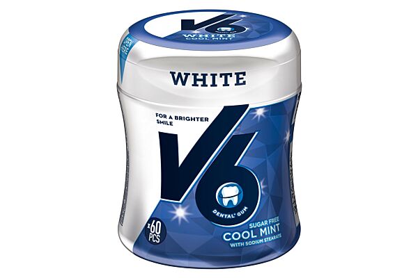 V6 White Kaugummi Cool Mint Ds 60 Stk