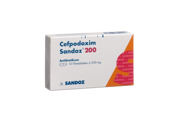 Cefpodoxim Sandoz Filmtabl 200 mg 10 Stk