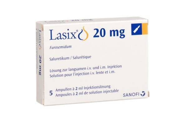 Lasix Inj Lös 20 mg/2ml 5 Amp 2 ml
