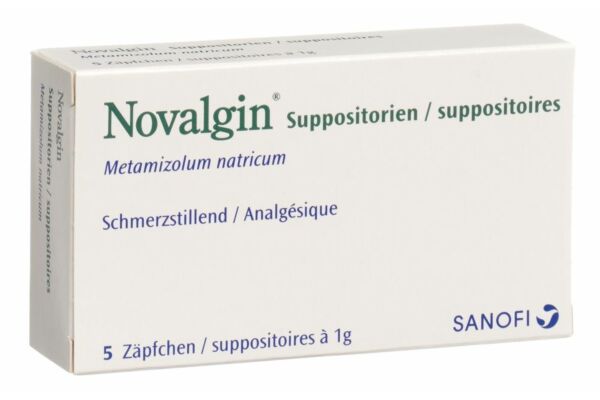 Novalgin supp 1 g adult 5 pce