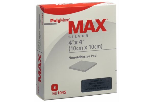 PolyMem MAX Silver Superabsorber 10x10cm 8 Stk