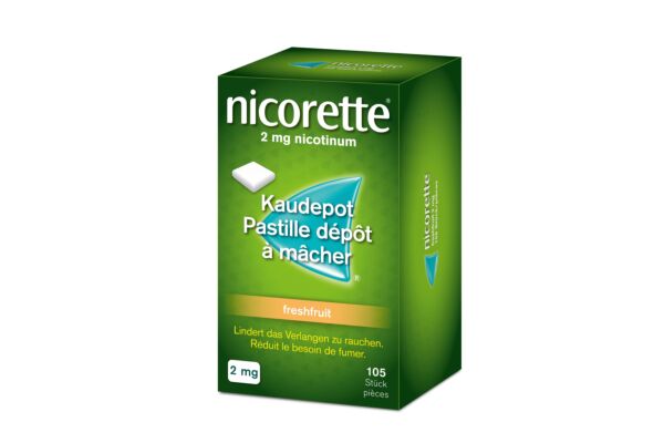 Nicorette Freshfruit Kaudepots 2 mg 105 Stk