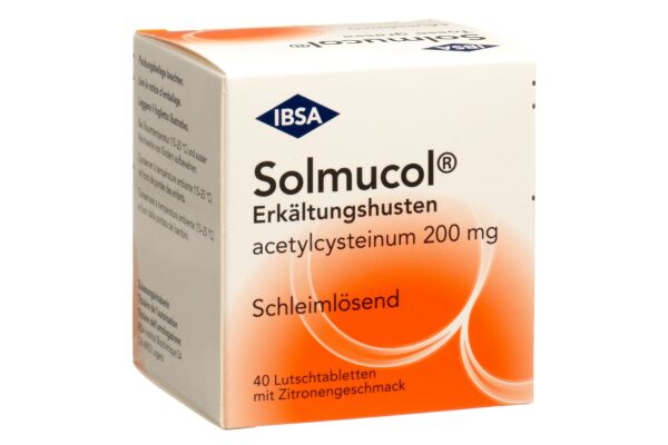 Solmucol Erkältungshusten Lutschtabl 200 mg 40 Stk