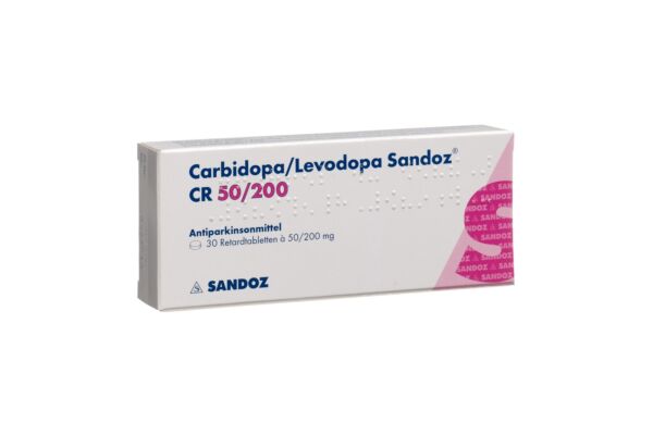 Carbidopa/Levodopa Sandoz CR cpr ret 50/200mg 30 pce