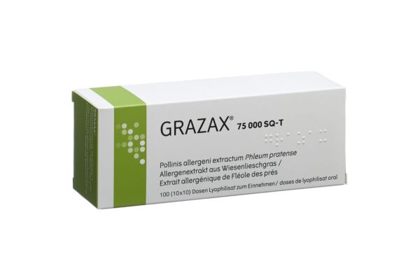 Grazax Lyophilisat zum Einnehmen 75000 SQ-T 100 x 1 Dos