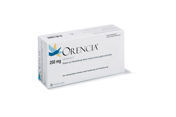 Orencia Trockensub 250 mg mit Spritze Durchstf