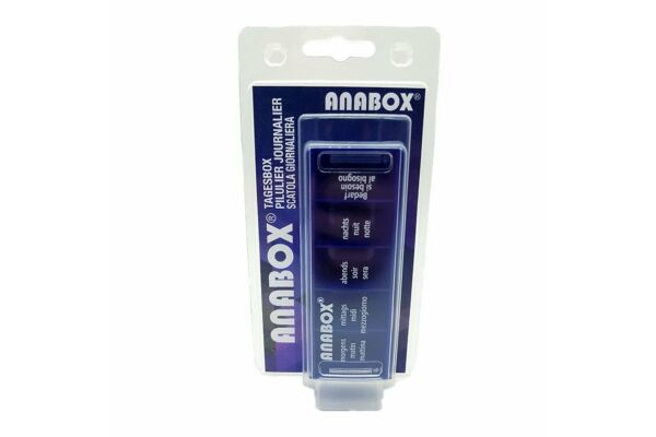 Anabox distributeur médicaments 1 jour bleu