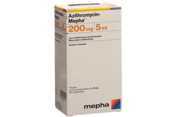 Azithromycin-Mepha Plv 200 mg/5ml zur Zubereitung einer Suspension zum Einnehmen Fl 15 ml