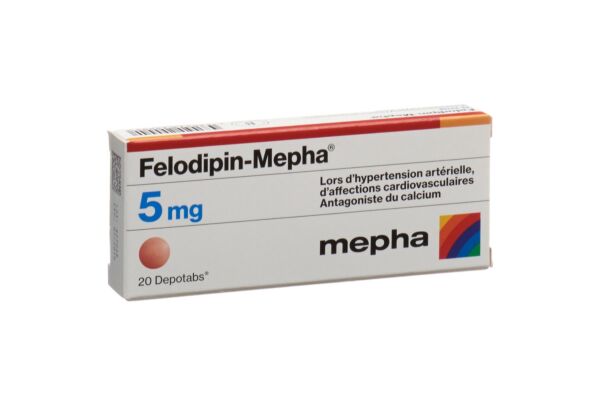 Felodipin-Mepha Ret Tabl 5 mg 20 Stk