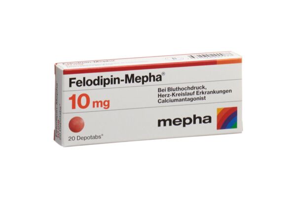 Felodipin-Mepha Ret Tabl 10 mg 20 Stk