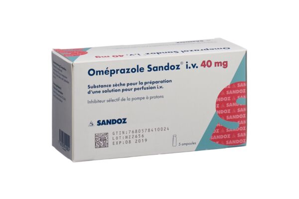 Omeprazol Sandoz Trockensub 40 mg Durchstf 5 Stk