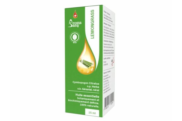 Aromasan Zitronengras Äth/Öl in Schachtel Bio 15 ml