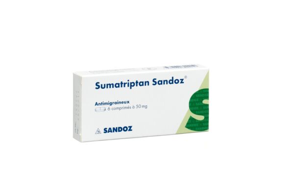 Sumatriptan Sandoz Tabl 50 mg 6 Stk
