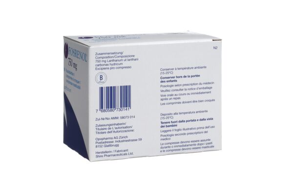 Fosrenol Kautabl 750 mg 90 Stk