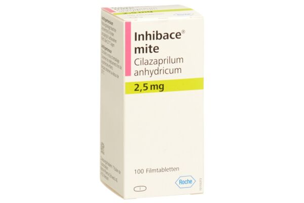 Inhibace mite cpr pell 2.5 mg fl verre 100 pce