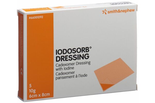 Iodosorb Dressing 10 g 6x8cm 5 Stk