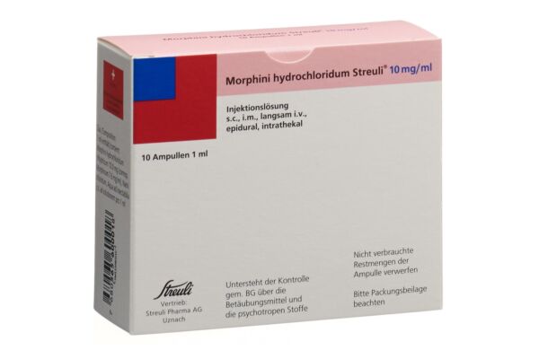 Morphini HCl Streuli Inj Lös 10 mg/ml 10 Amp 1 ml