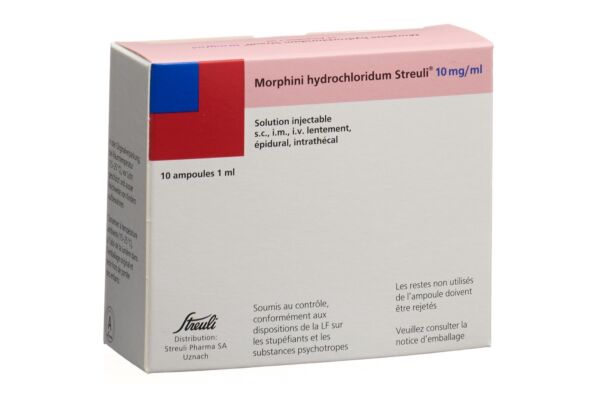 Morphini HCl Streuli sol inj 10 mg/ml 10 amp 1 ml
