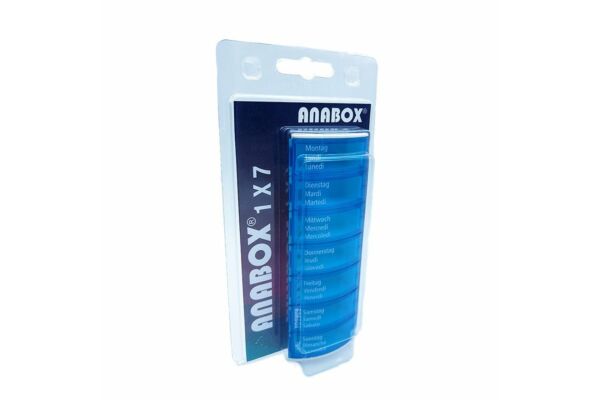 Anabox distributeur médicaments 1x7 turquoise