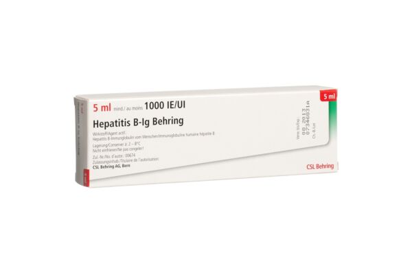 Hepatitis-B-Immunglobulin Behring 1000 IE Fertspr 5 ml