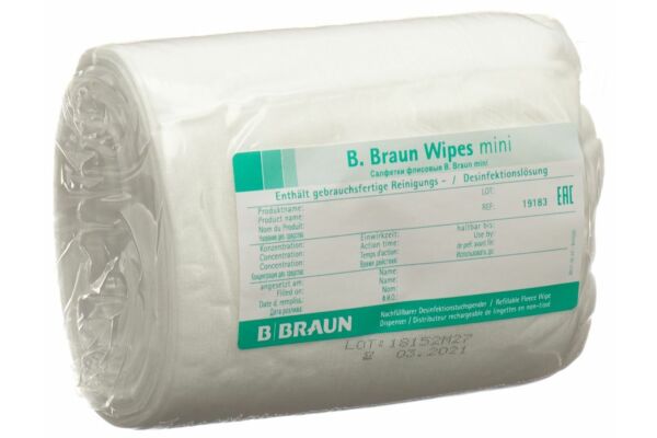 B. Braun wipes mini rouleau de tissus 25 pce