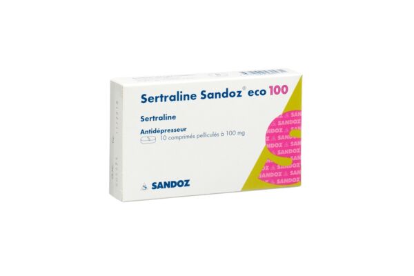 Sertraline Sandoz eco cpr pell 100 mg 10 pce