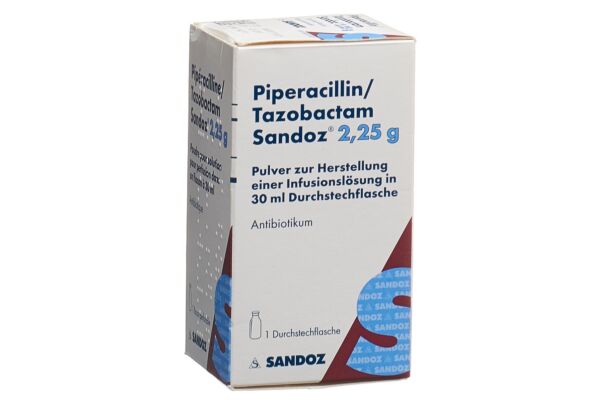 Pipéracilline/Tazobactam Sandoz subst sèche 2.25 g flac
