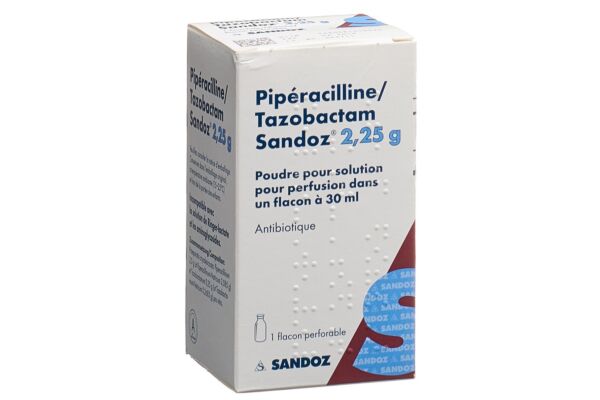 Pipéracilline/Tazobactam Sandoz subst sèche 2.25 g flac