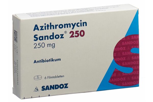 Azithromycin Sandoz Filmtabl 250 mg 6 Stk