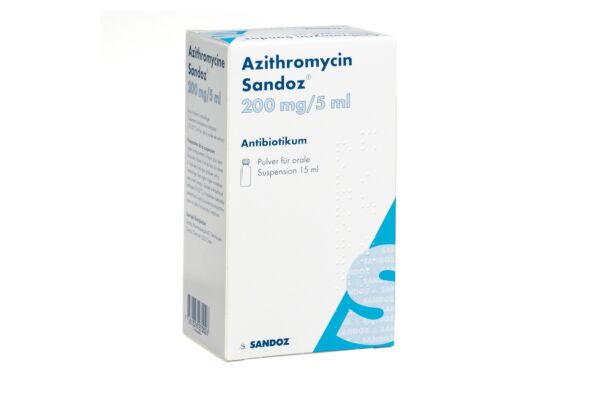 Azithromycin Sandoz Plv 200 mg/5ml zur Herstellung einer Suspension zum Einnehmen Fl 15 ml