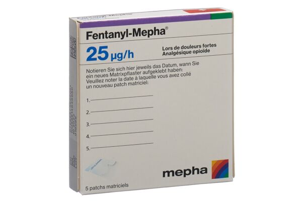 Fentanyl-Mepha patch mat 25 mcg/h 5 pce