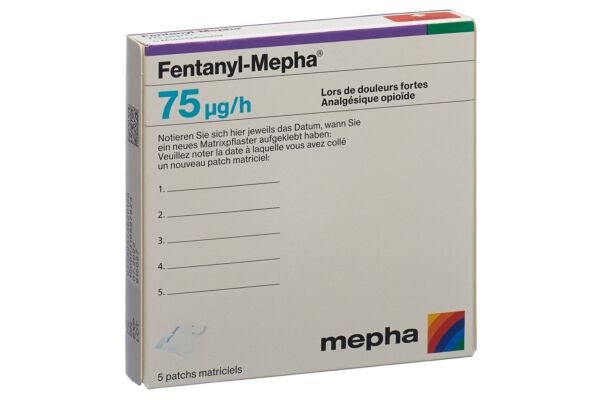 Fentanyl-Mepha patch mat 75 mcg/h 5 pce