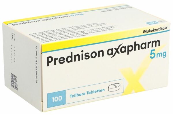 Prednison axapharm Tabl 5 mg 100 Stk