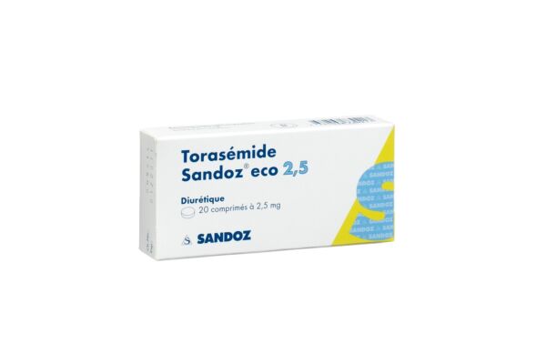 Torasémide Sandoz eco cpr 2.5 mg 20 pce
