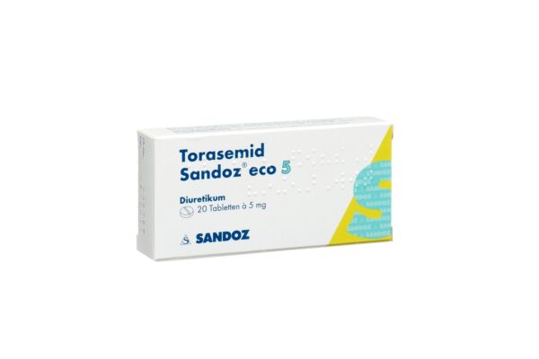 Torasemid Sandoz eco Tabl 5 mg 20 Stk