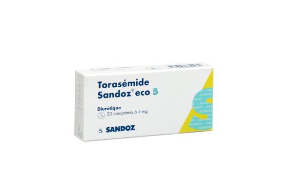 Torasémide Sandoz eco cpr 5 mg 20 pce