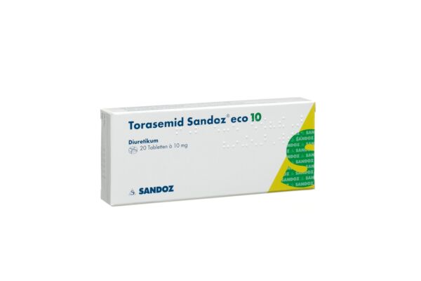 Torasemid Sandoz eco Tabl 10 mg 20 Stk