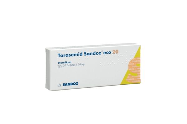 Torasemid Sandoz eco Tabl 20 mg 20 Stk