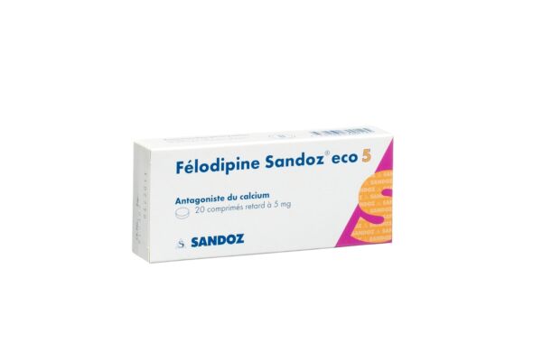Felodipine Sandoz eco cpr ret 5 mg 20 pce