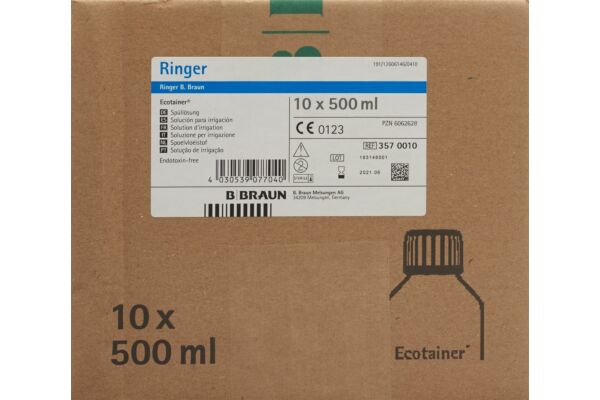 Ringer B. Braun sol rinç 500ml Ecotainer 10 pce