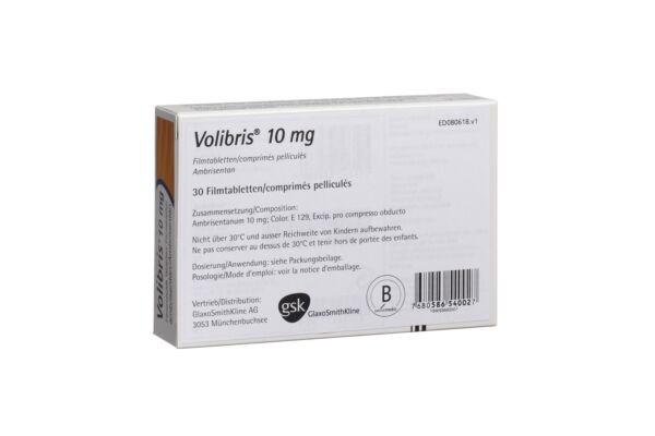 Volibris cpr pell 10 mg 30 pce