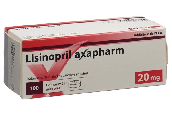 Lisinopril axapharm cpr 20 mg 100 pce